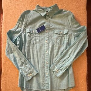 Apt. 9 Turquoise Green Button-Up Shirt